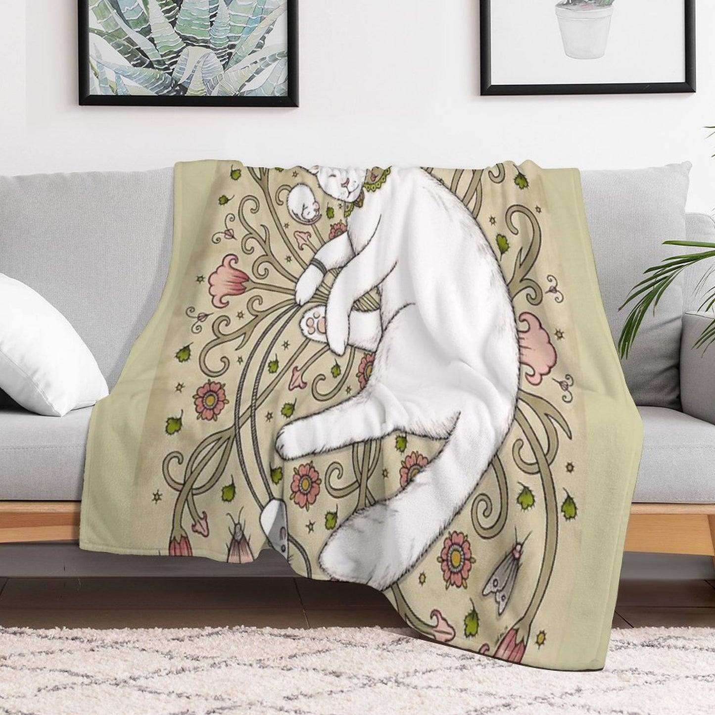 Mice And Moths Throw Blanket