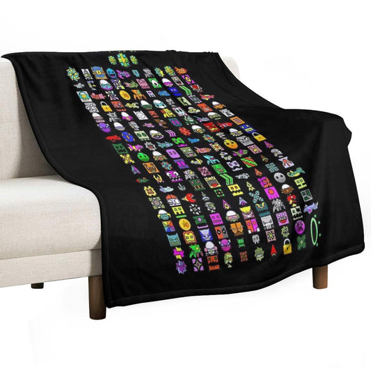 Geometry Dash Throw Blanket