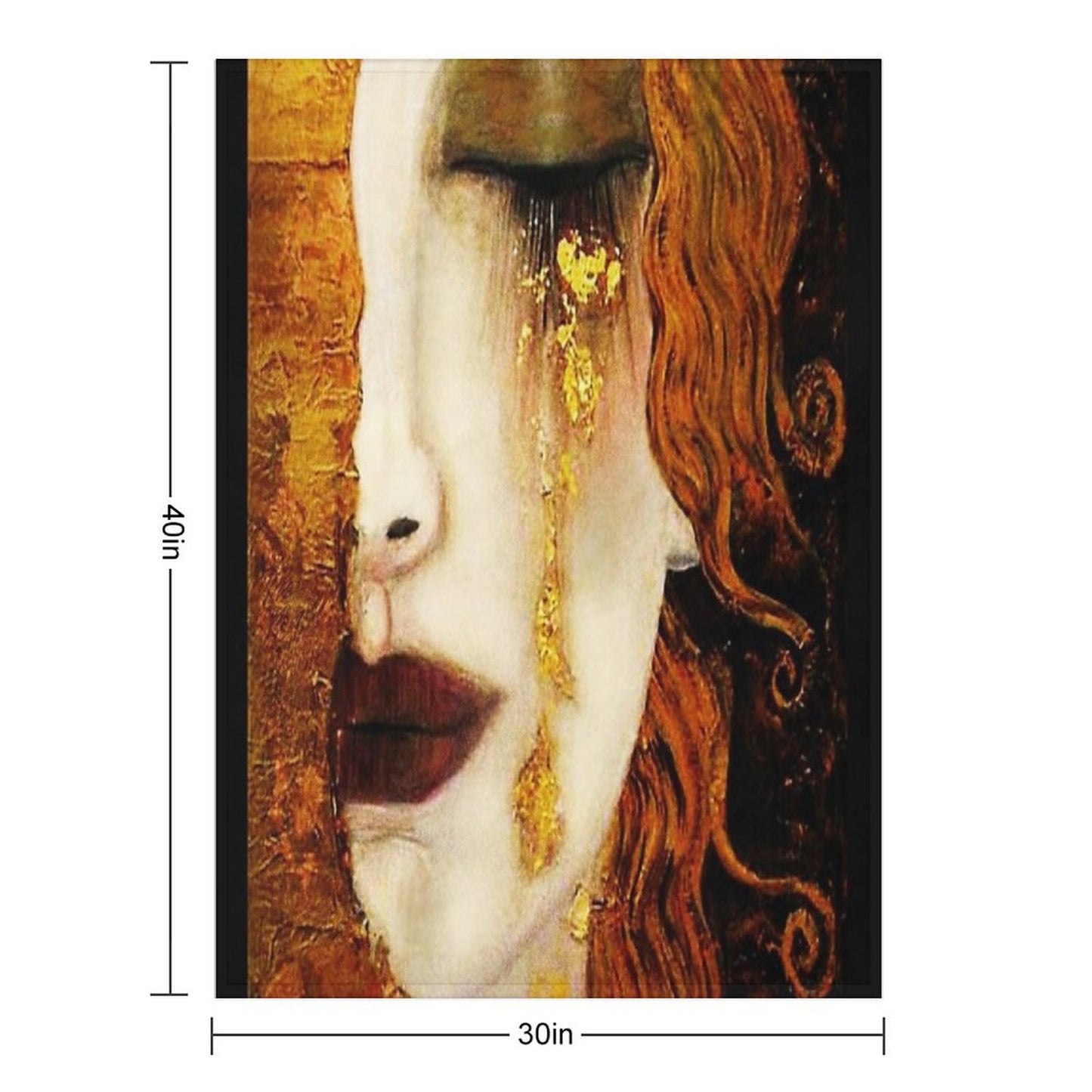 Klimt Golden Tears Throw Blanket