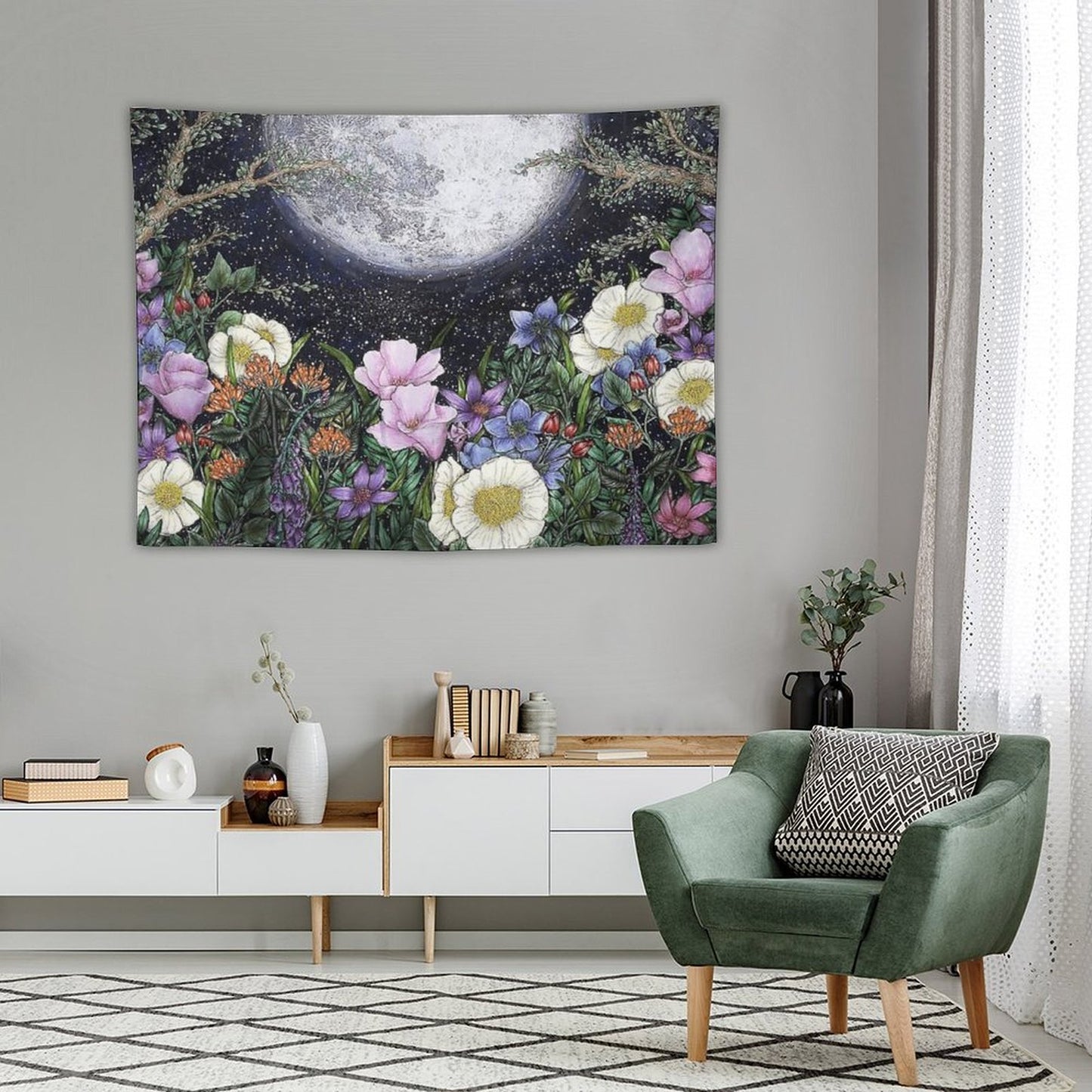 Midnight in The Garden II Tapestry