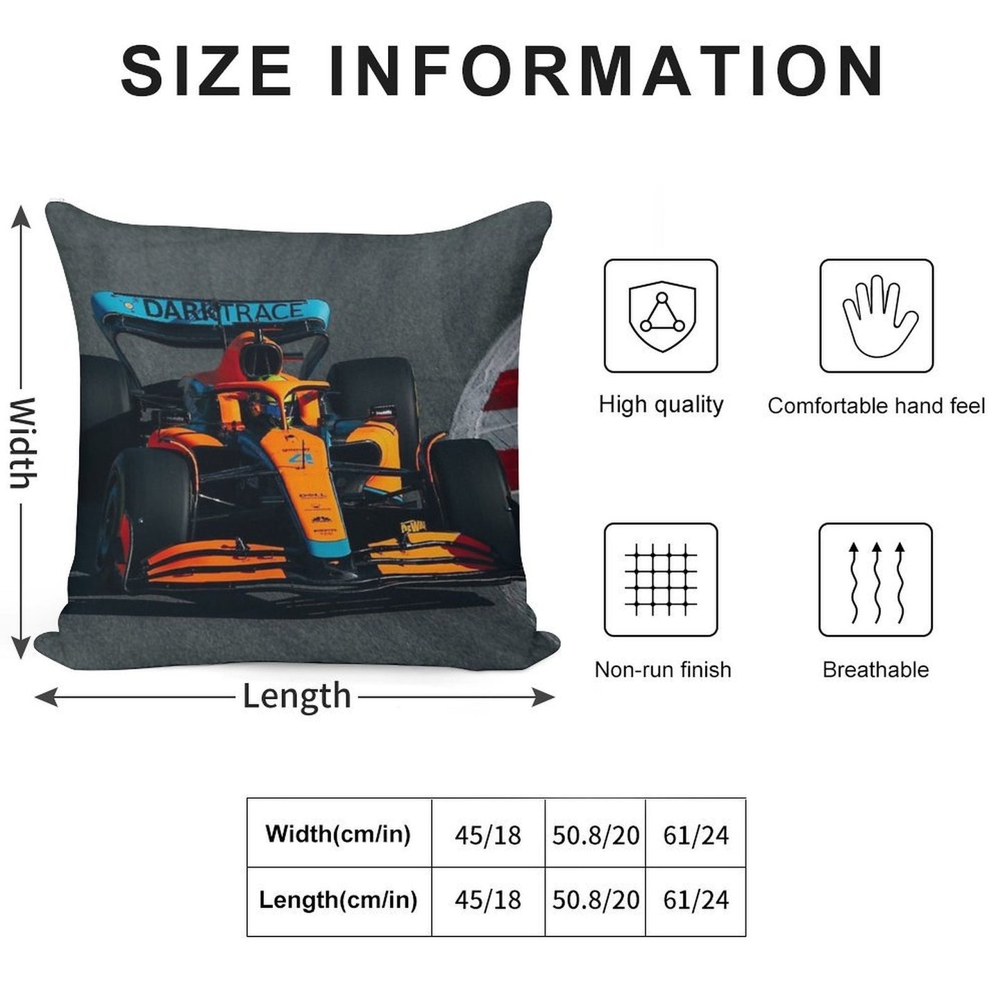 Lando Norris 2#280922 Soft Durable Construction Throw Pillow