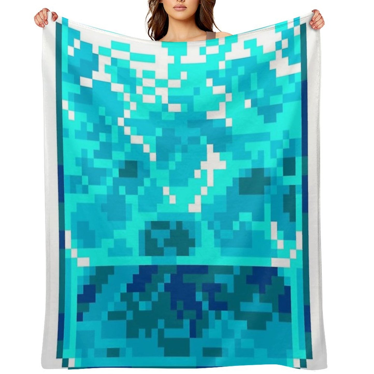 Pixel Water Throw Blanket