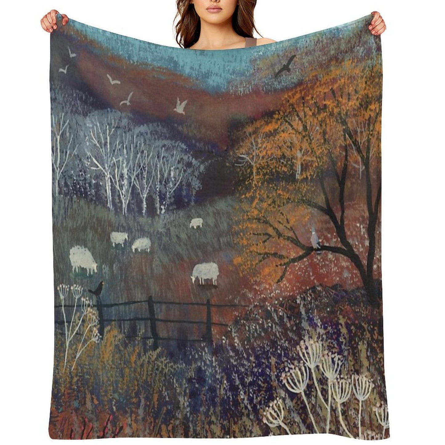 Colours of Autumn Throw Blanket