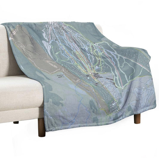 Sugarloaf Resort Trail Map Throw Blanket