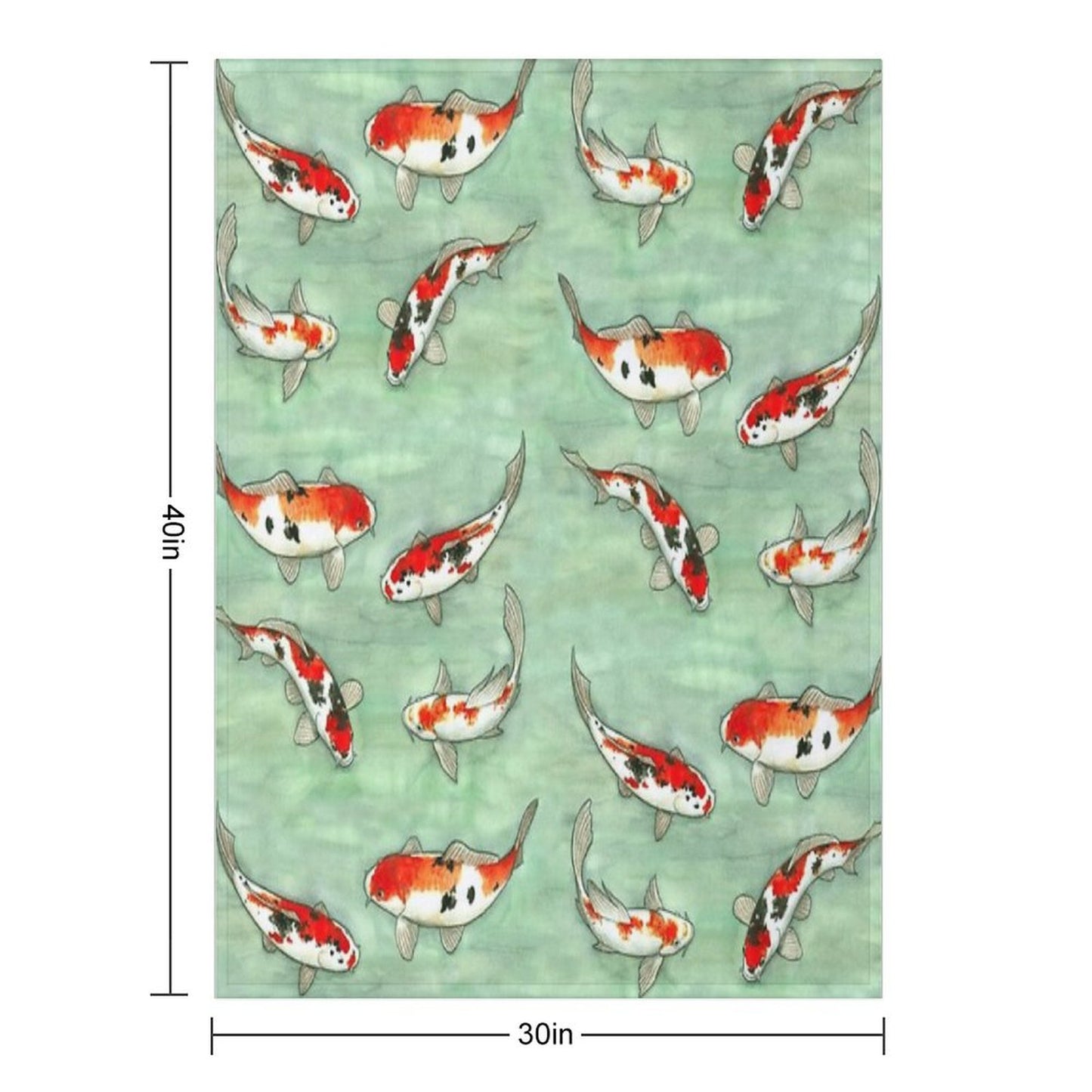 La Ronde Des Carpes Koi Throw Blanket