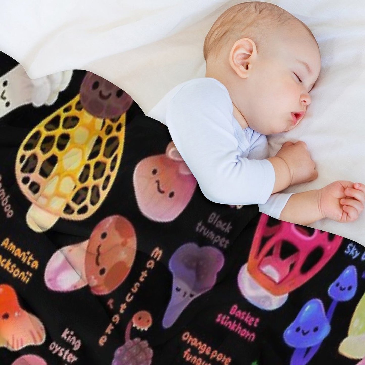 Mushroom - Name Throw Blanket