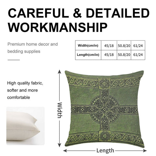 Celtic Knotwork Linen Throw Pillow Cover