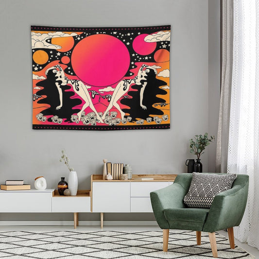 Groovy Ladies at Sunset Tapestry