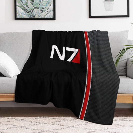 N7 Mass Effect Emblem! Throw Blanket