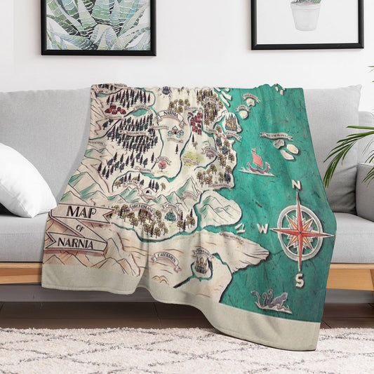 Map of Narnia Throw Blanket