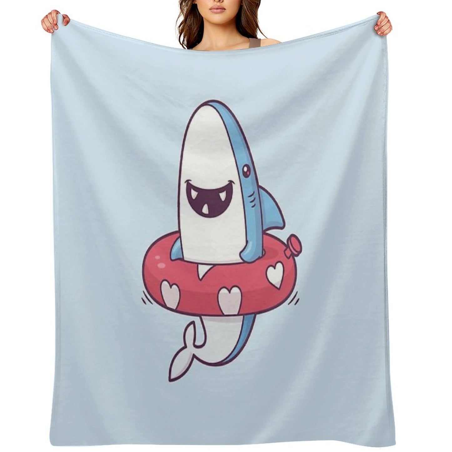 Shark Summer Fun Throw Blanket