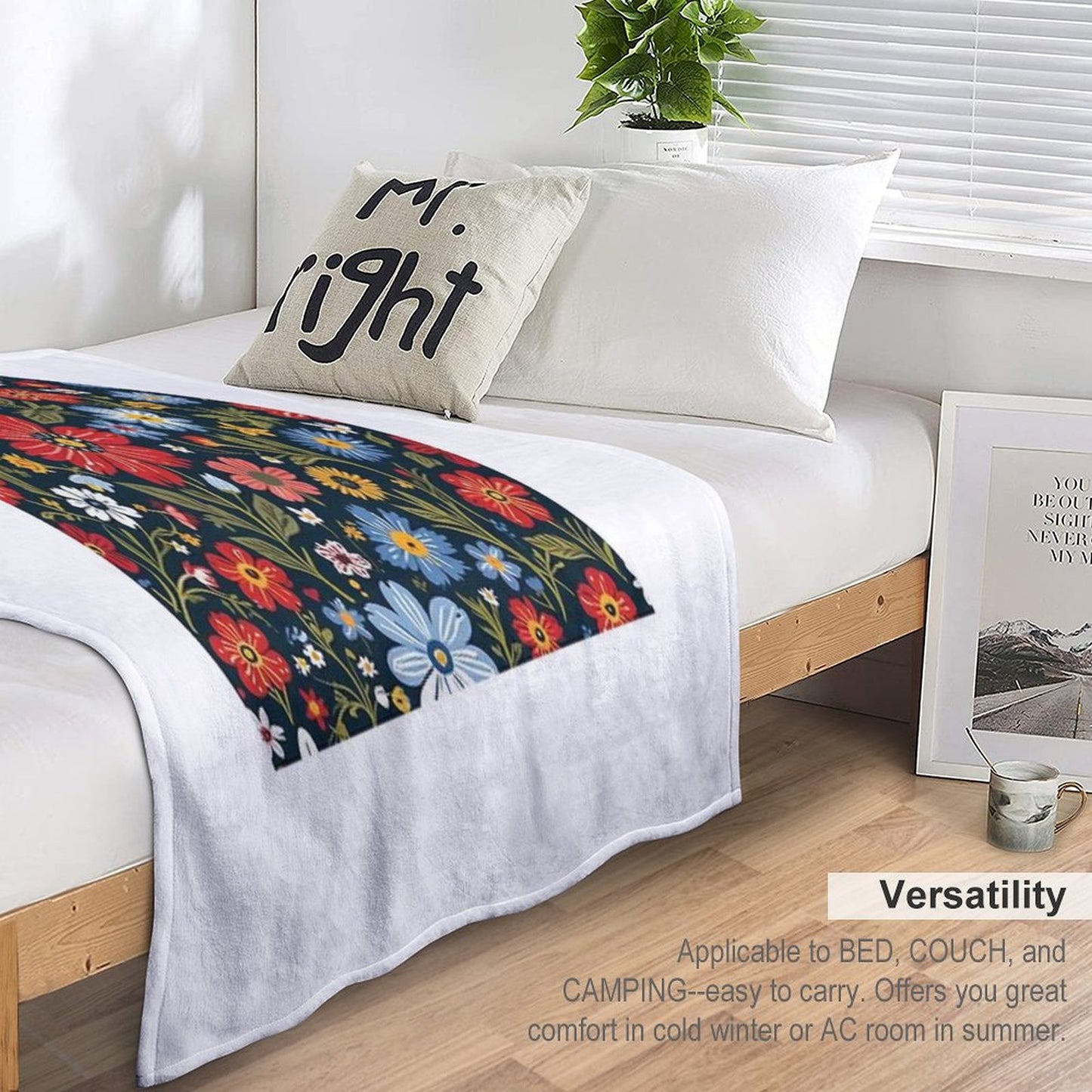Floral Pattern 3 Throw Blanket