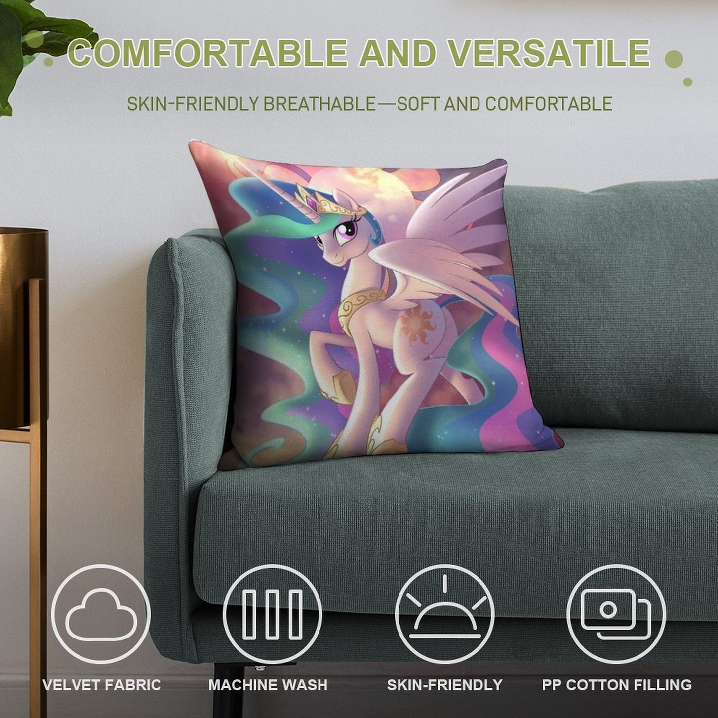 Deity of The Dawn Soft Fade-Resistant Throw Pillow
