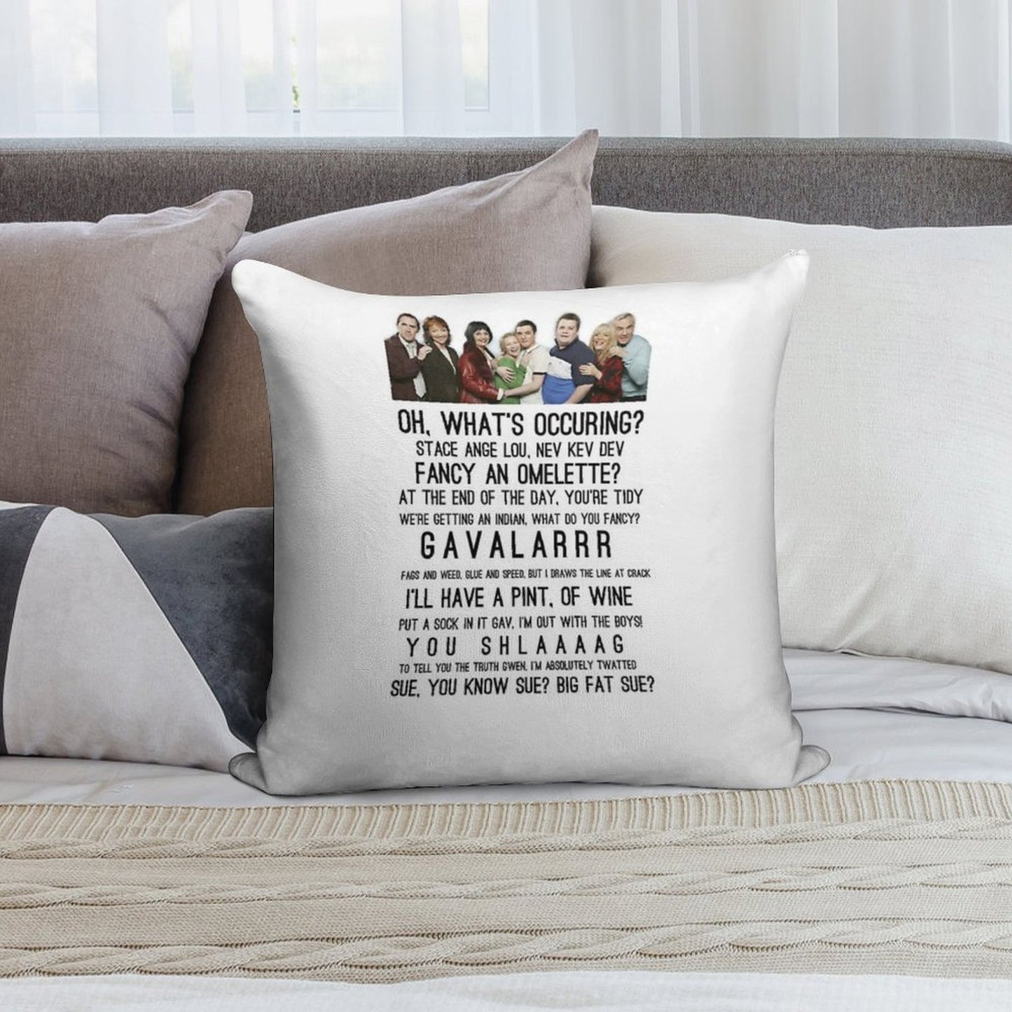 Gavin And Stacey Soft Home Decor Throw Pillow