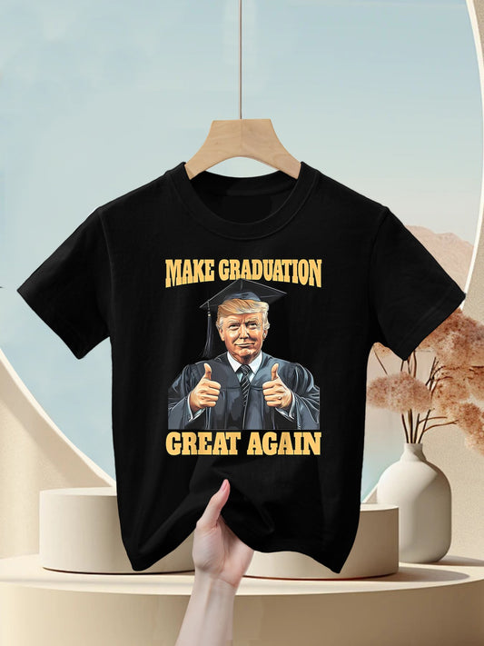 Funny Trump Graduation Make Graduation Great Again Kids T-Shirt