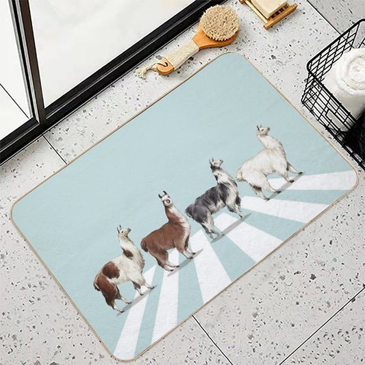 Llama The Abbey Road #1 Bath Mat