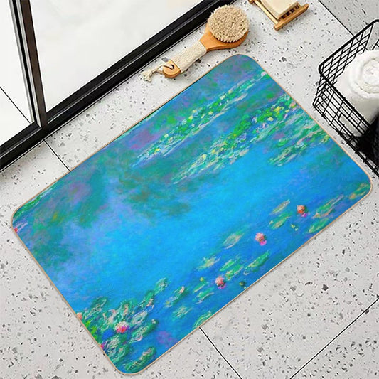 Claude Monet - Water Lilies,blue Water Lilies ,No.2, Bath Mat