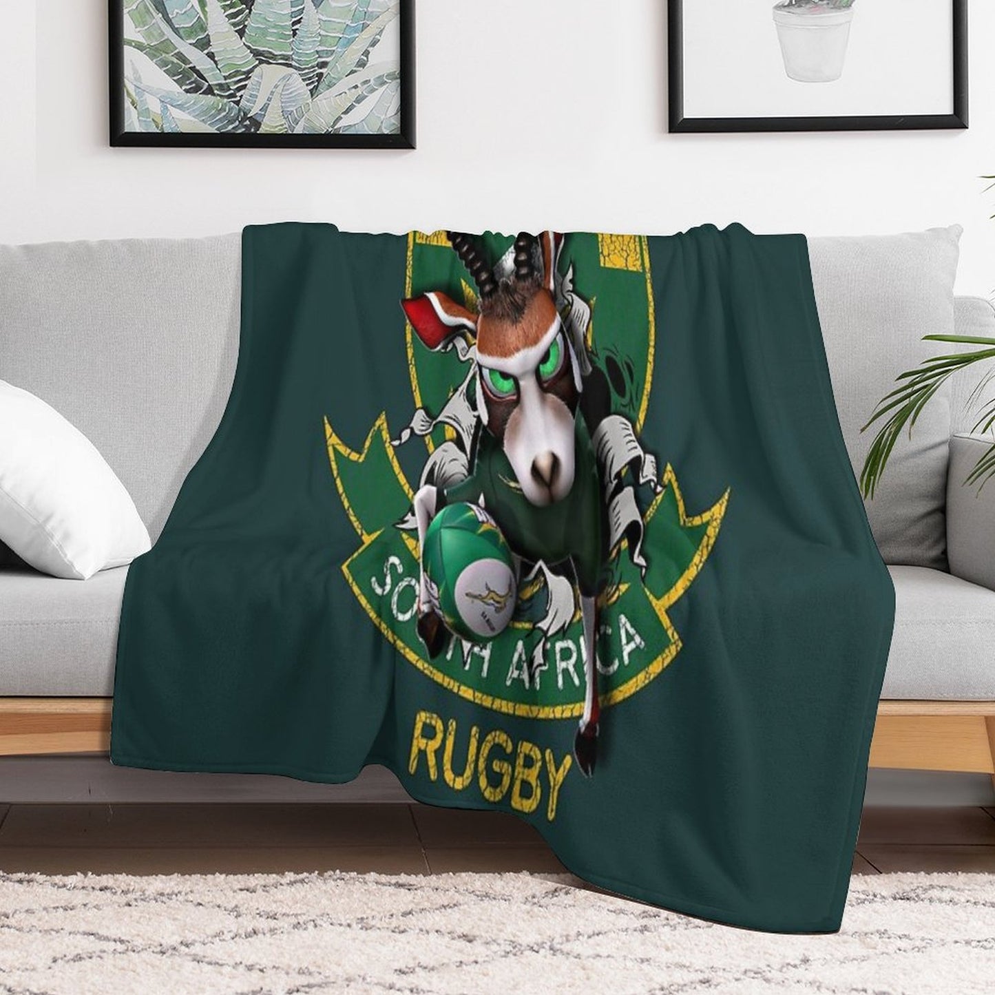 Springbok Vs Protea Throw Blanket