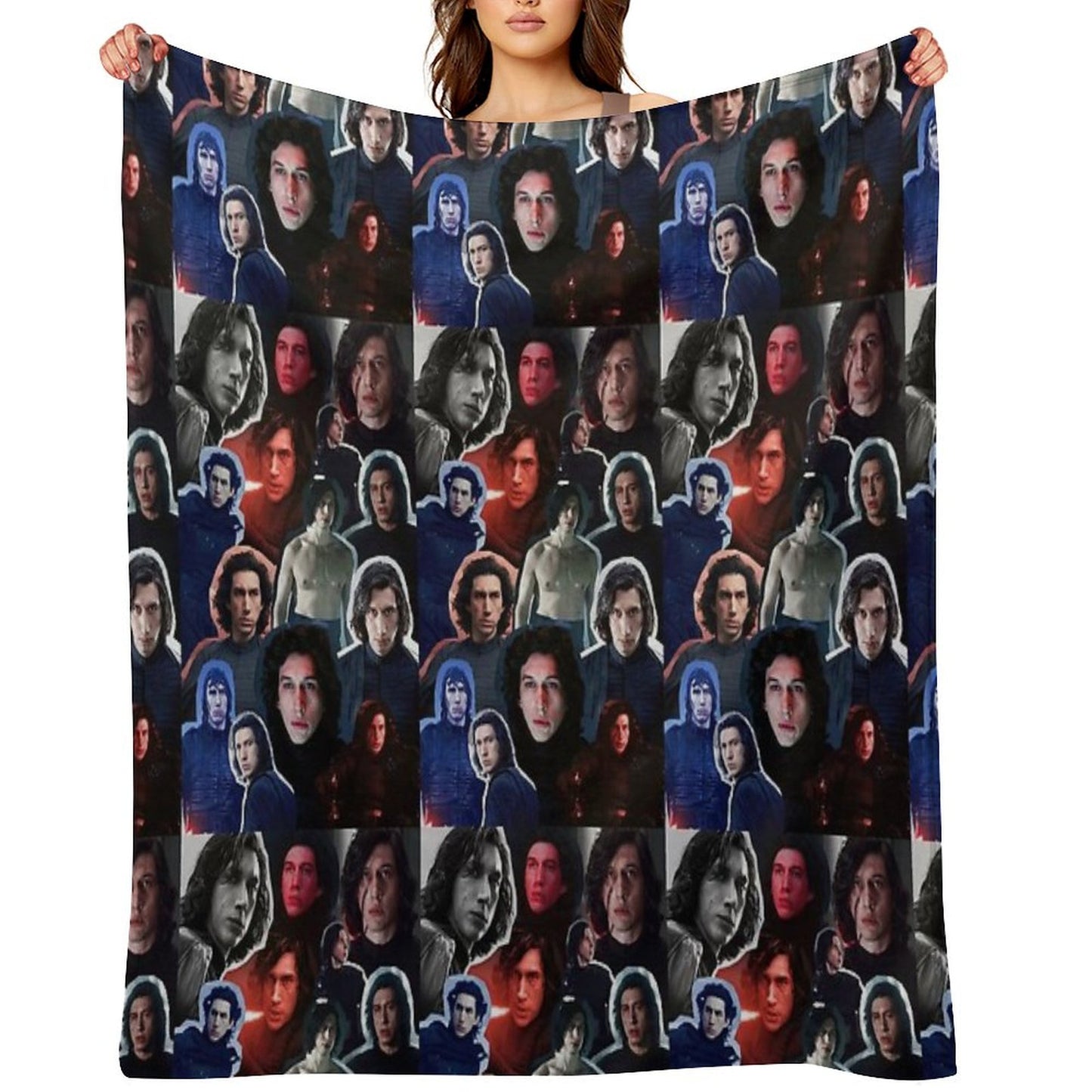 Adam Driver As BenKylo Collage Edit Throw Blanket