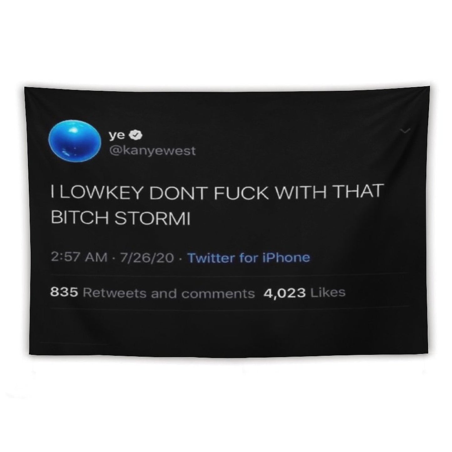 I Low Key Don’t F with That B Stormi Tweet Tapestry