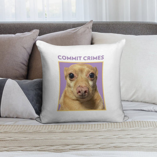 Crime Mouse Soft Short Plush Fabric Throw Pillow