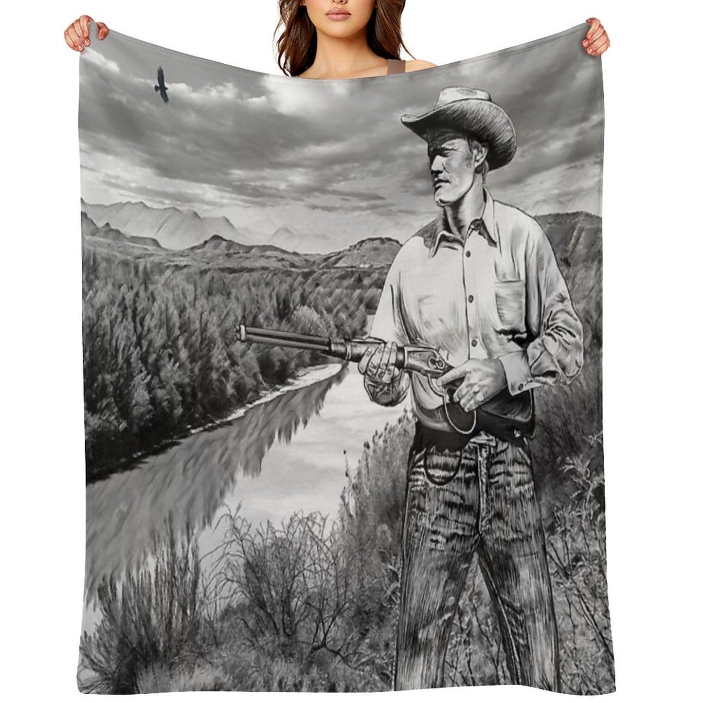 The Rifleman Chuck Connors Throw Blanket