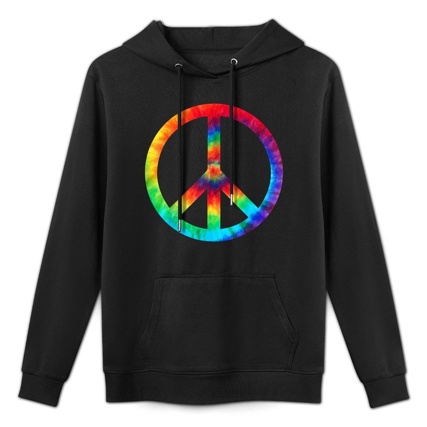 PEACE SIGN Tie Dye Hippies Christmass Relaxed Fit Hoodie