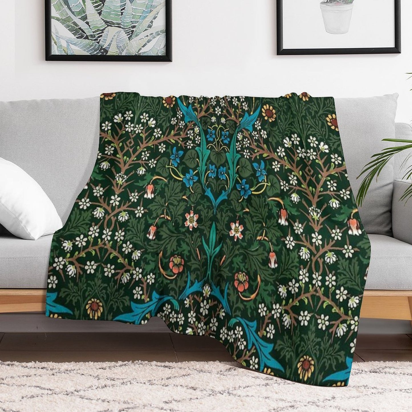 Blackthorn by William Morris, 1892 Throw Blanket