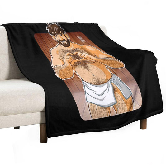 ADAM LIKES SAUNAS Throw Blanket