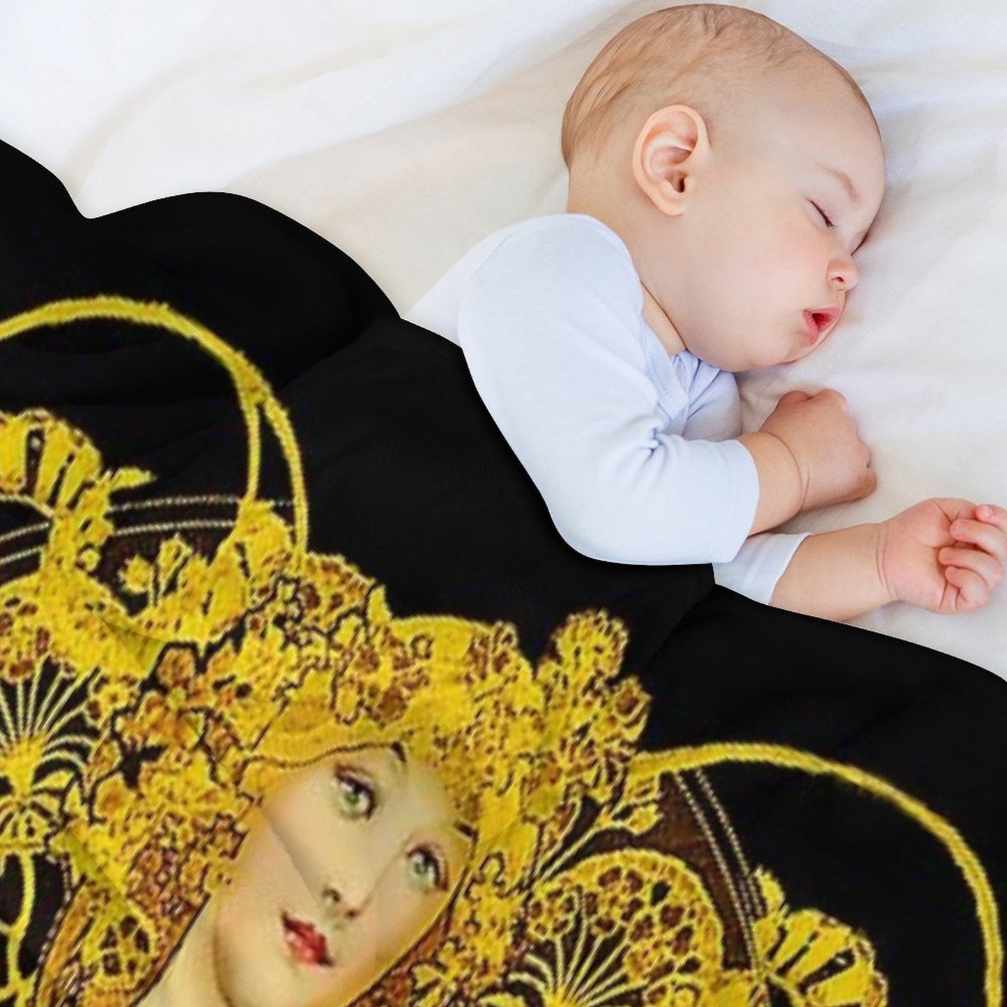 A Touch of Gold Alphonse Mucha Throw Blanket