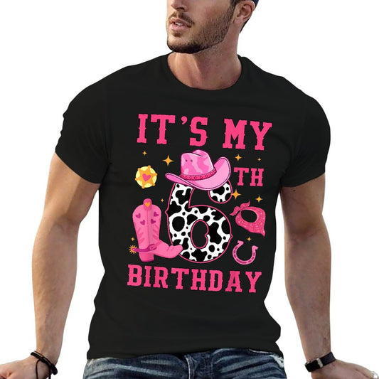 It's My 6th Birthday Rodeo Western Cowgirl 6 Years Old T-Shirt