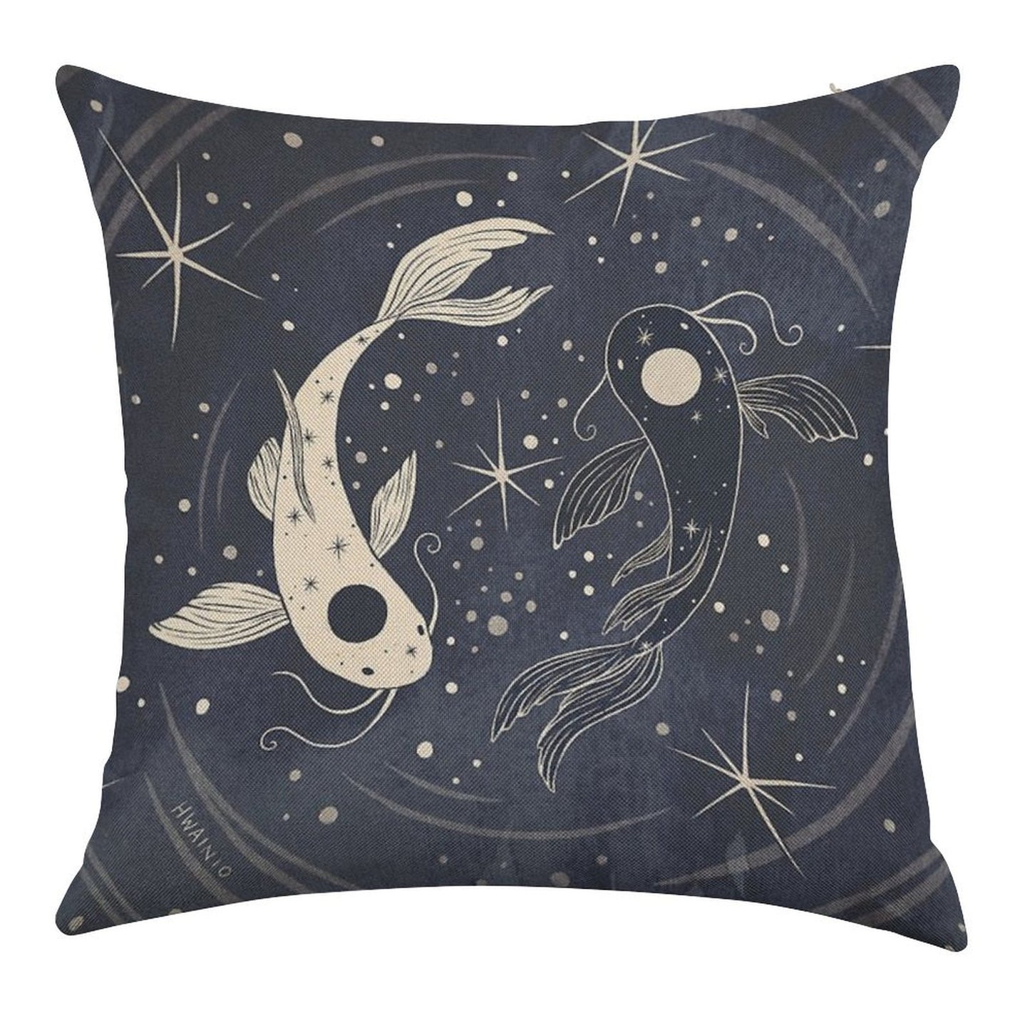 Tui And La Linen Throw Pillow Cover