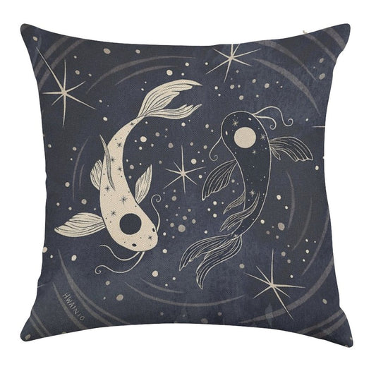Tui And La Linen Throw Pillow Cover