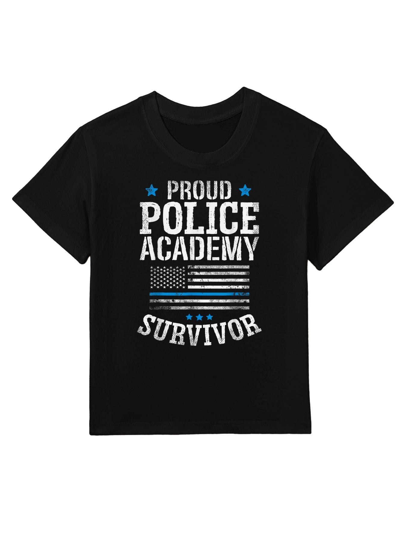 Proud Police Academy Survivor T Shirt Funny Graduation Gift Kids T-Shirt