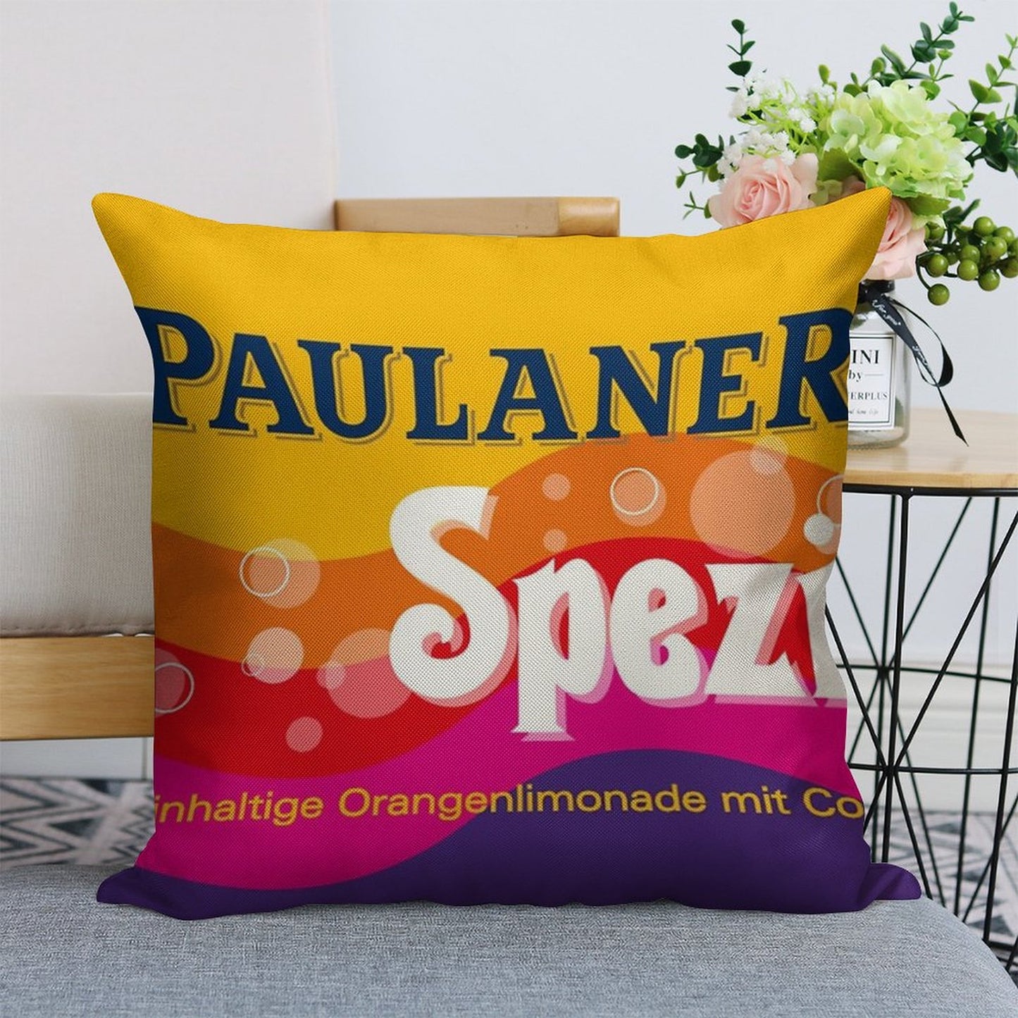 PaulanerSpezi Munich Linen Throw Pillow Cover