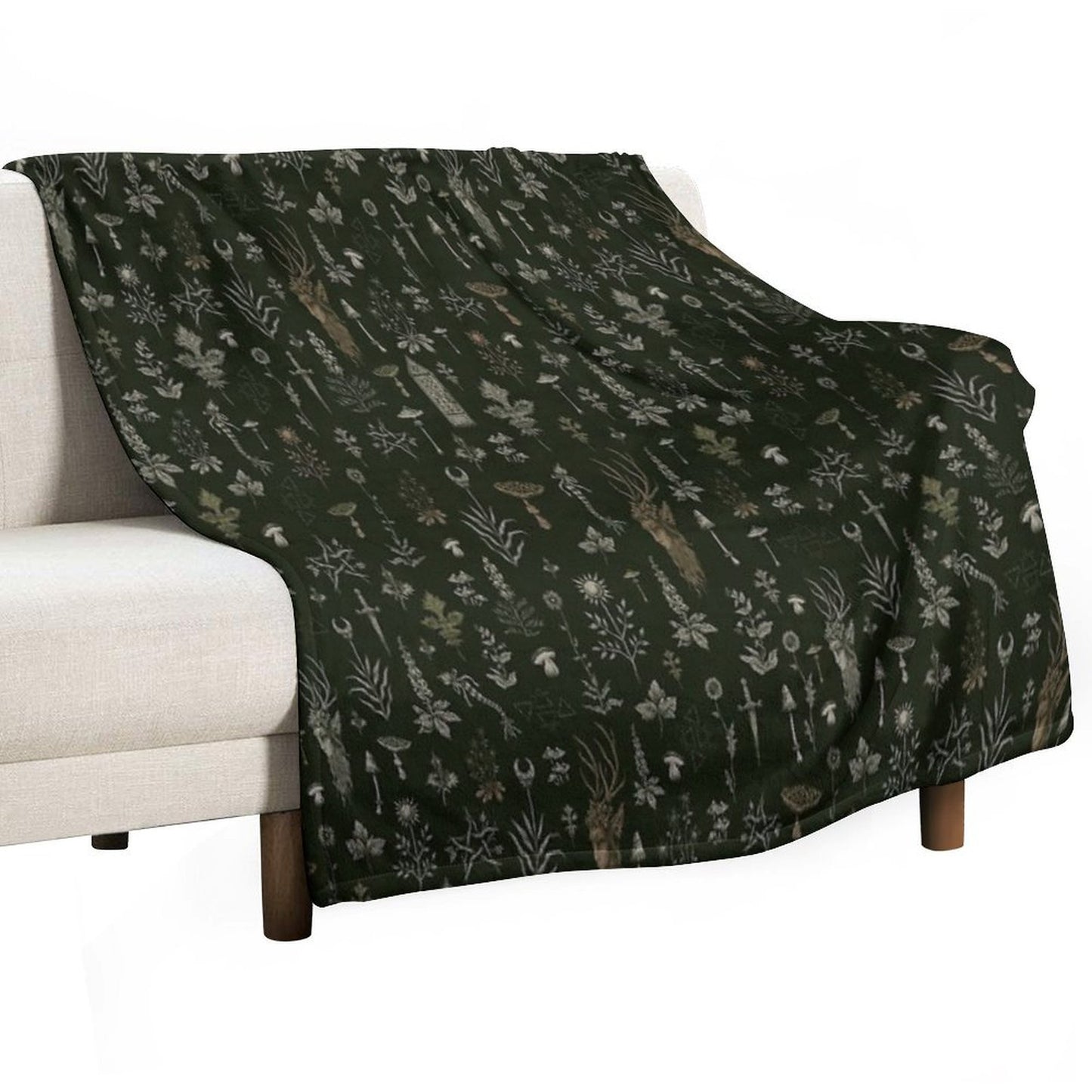 Forest And Field Guardian Throw Blanket