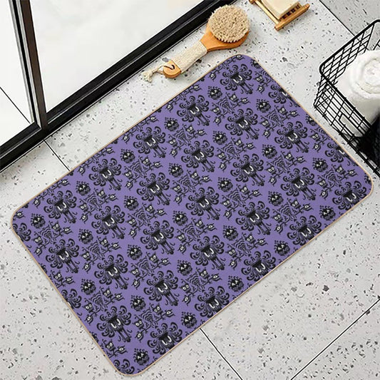 Haunted Mansion Wallpaper Bath Mat