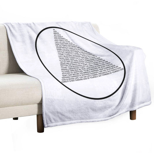 Alcoholics Anonymous Symbol in Slogans (A.A.) Throw Blanket