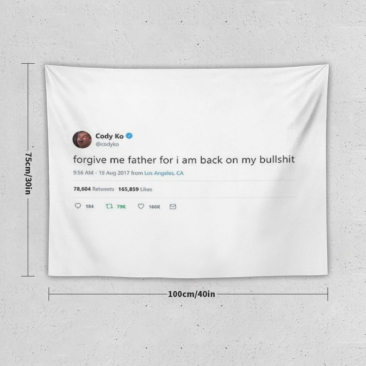 Cody Ko Tweet Tapestry