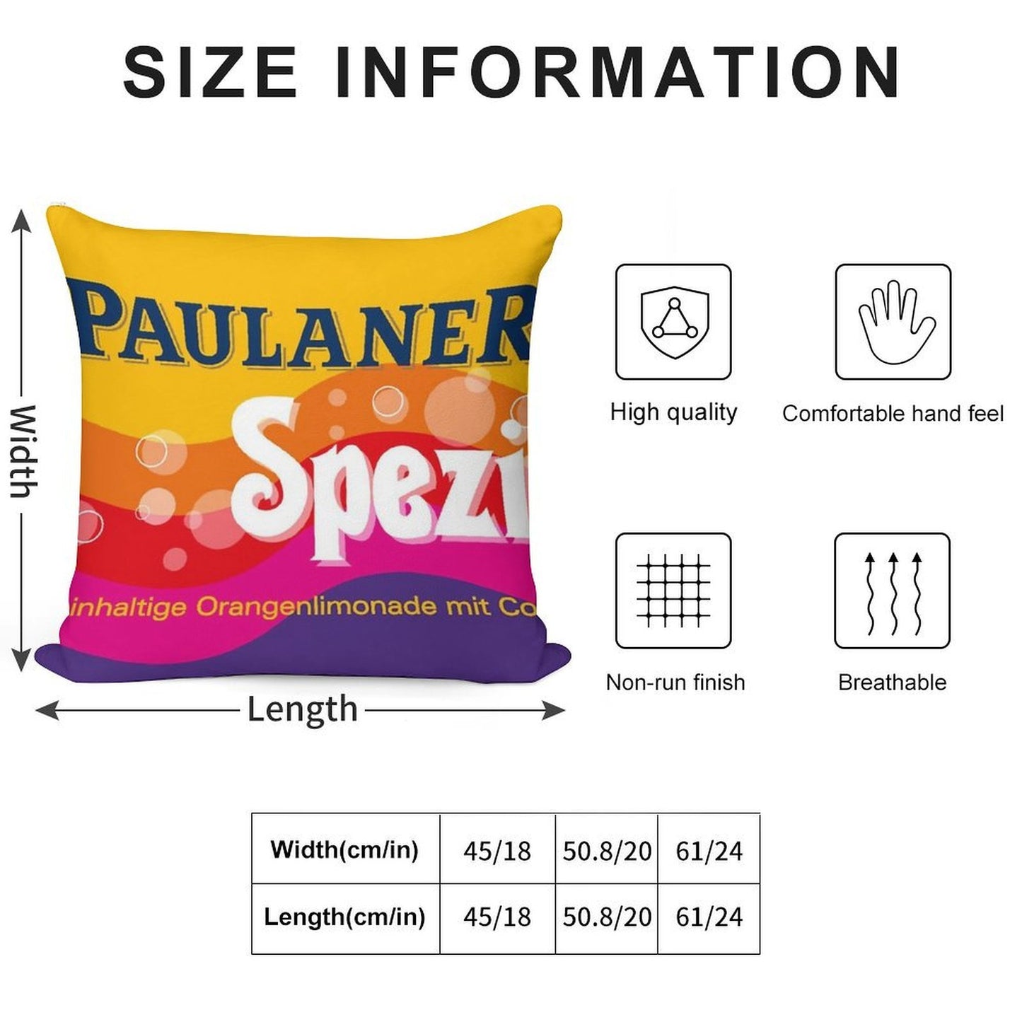 PaulanerSpezi Munich Soft High-Density Material Throw Pillow