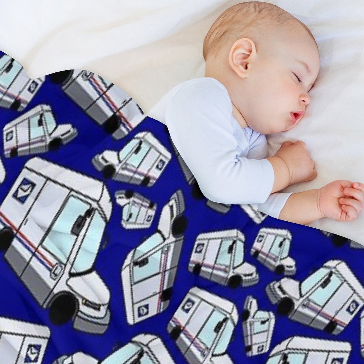 NGDV New Mail Truck Print Throw Blanket