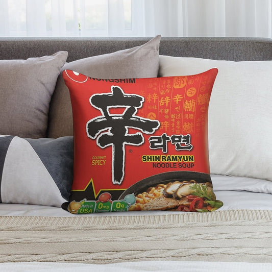 Nongshim Shin Ramyun (Spicy) Soft Ultra-Soft Texture Throw Pillow