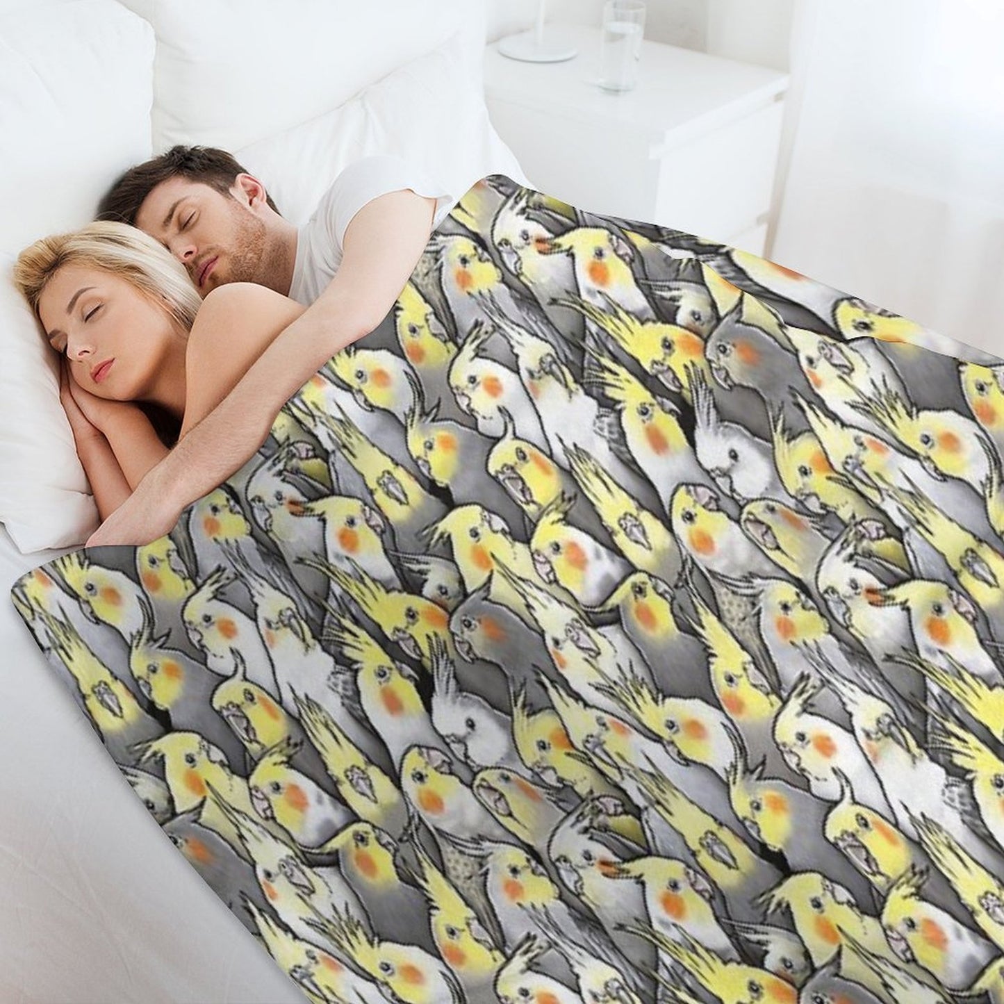 Cockatiels Galore Throw Blanket
