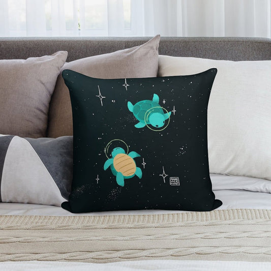 Space Turtles Soft Gift Ready Throw Pillow