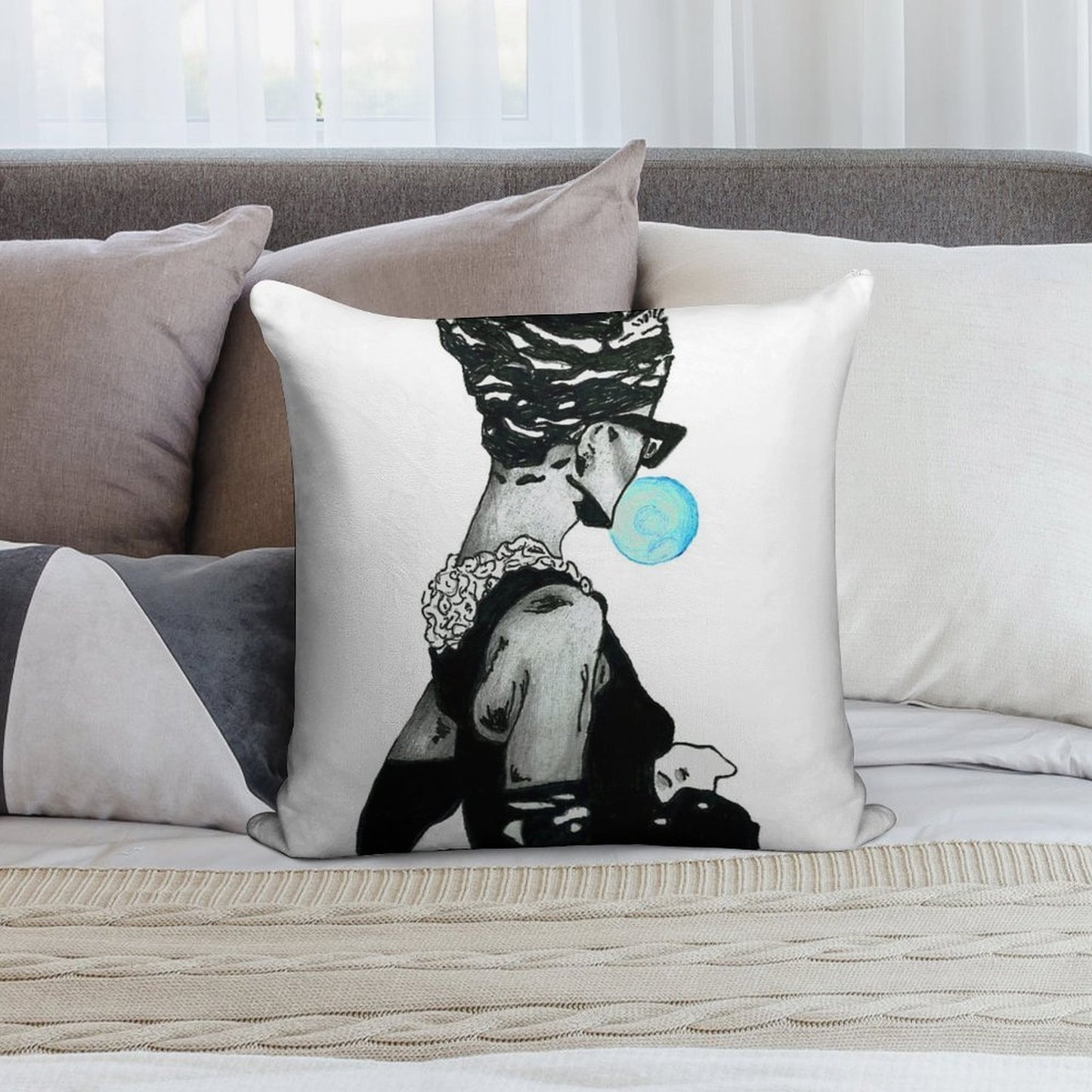Audrey Hepburn at Tiffany's 3 Soft Washable Throw Pillow