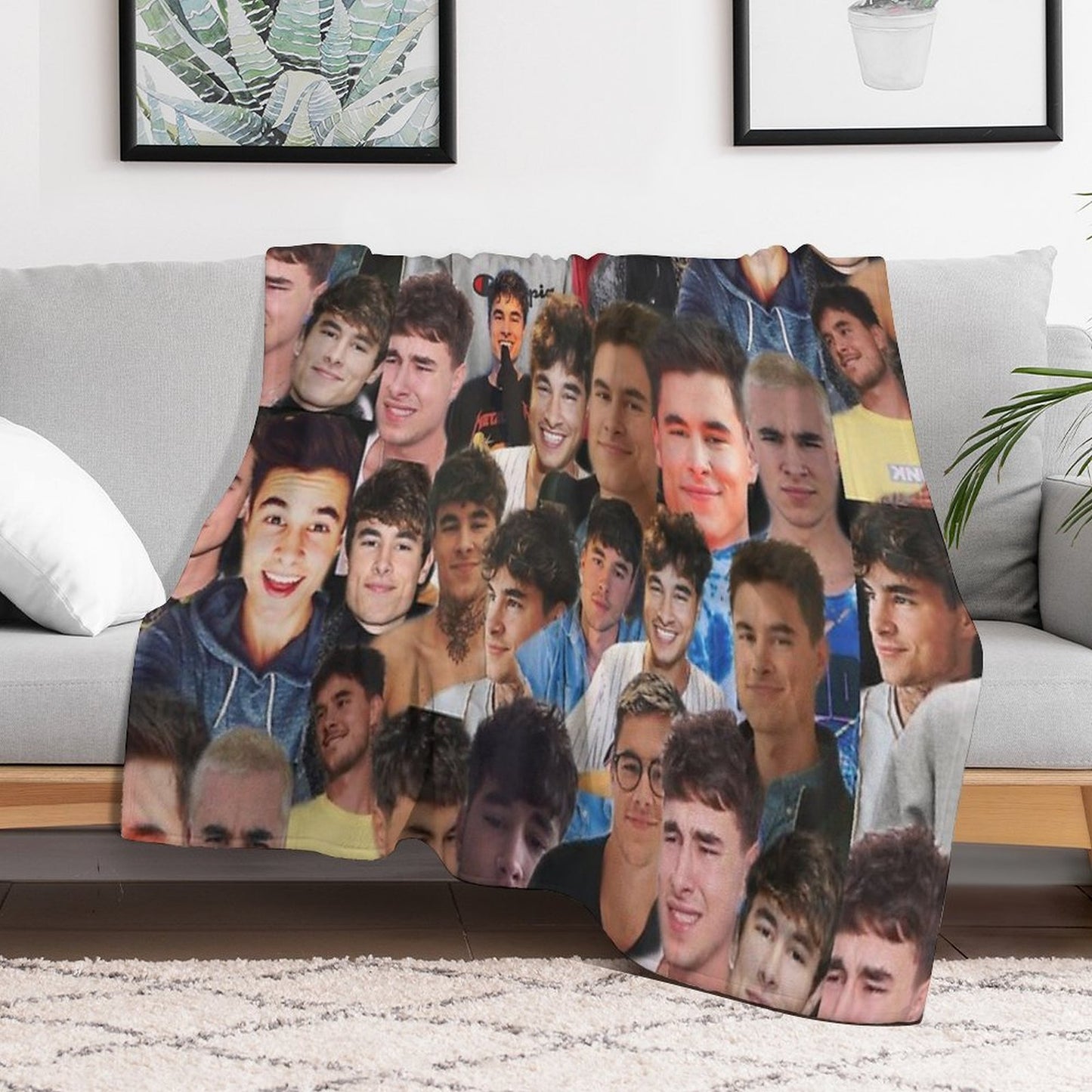 Kian Lawley Photo Collage Throw Blanket