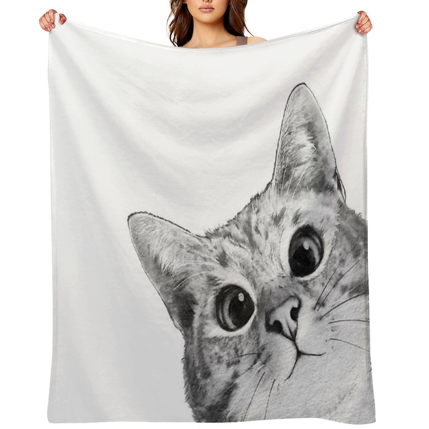 Sneaky Cat Throw Blanket