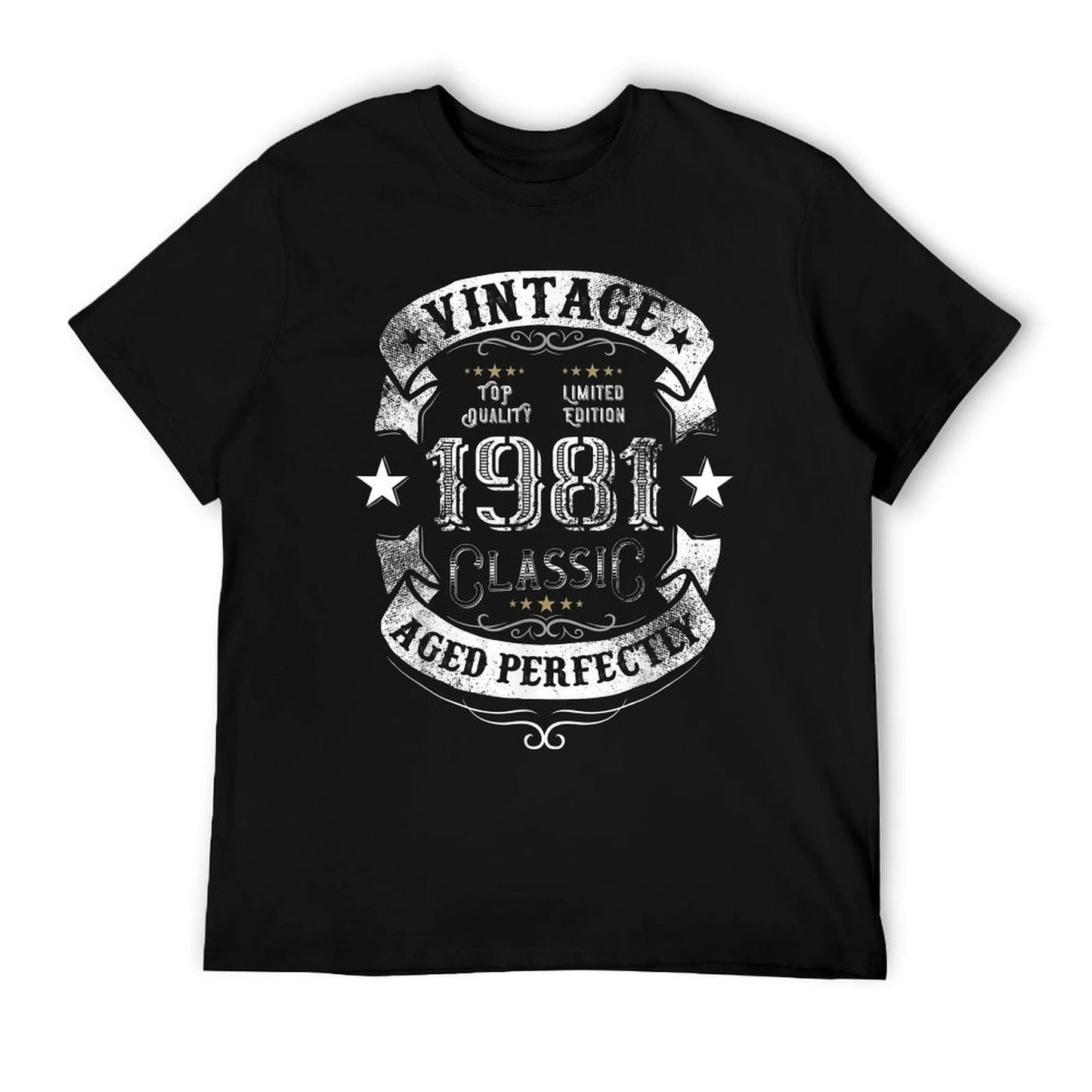 Vintage 40th Birthday Gift for Men And Women Born in 1981 Heathered Texture T-Shirt