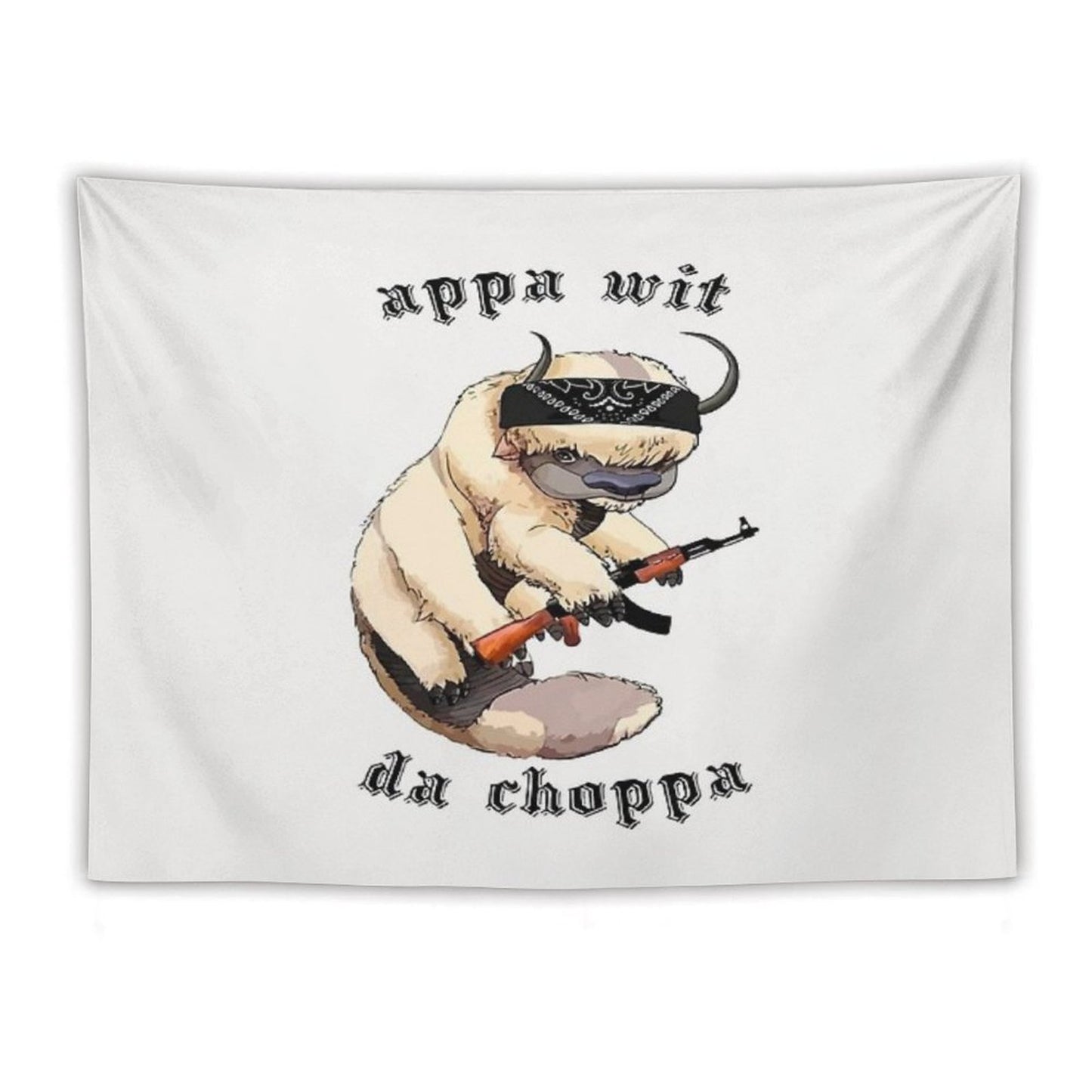 Appa With A Choppa Tapestry Tapestry