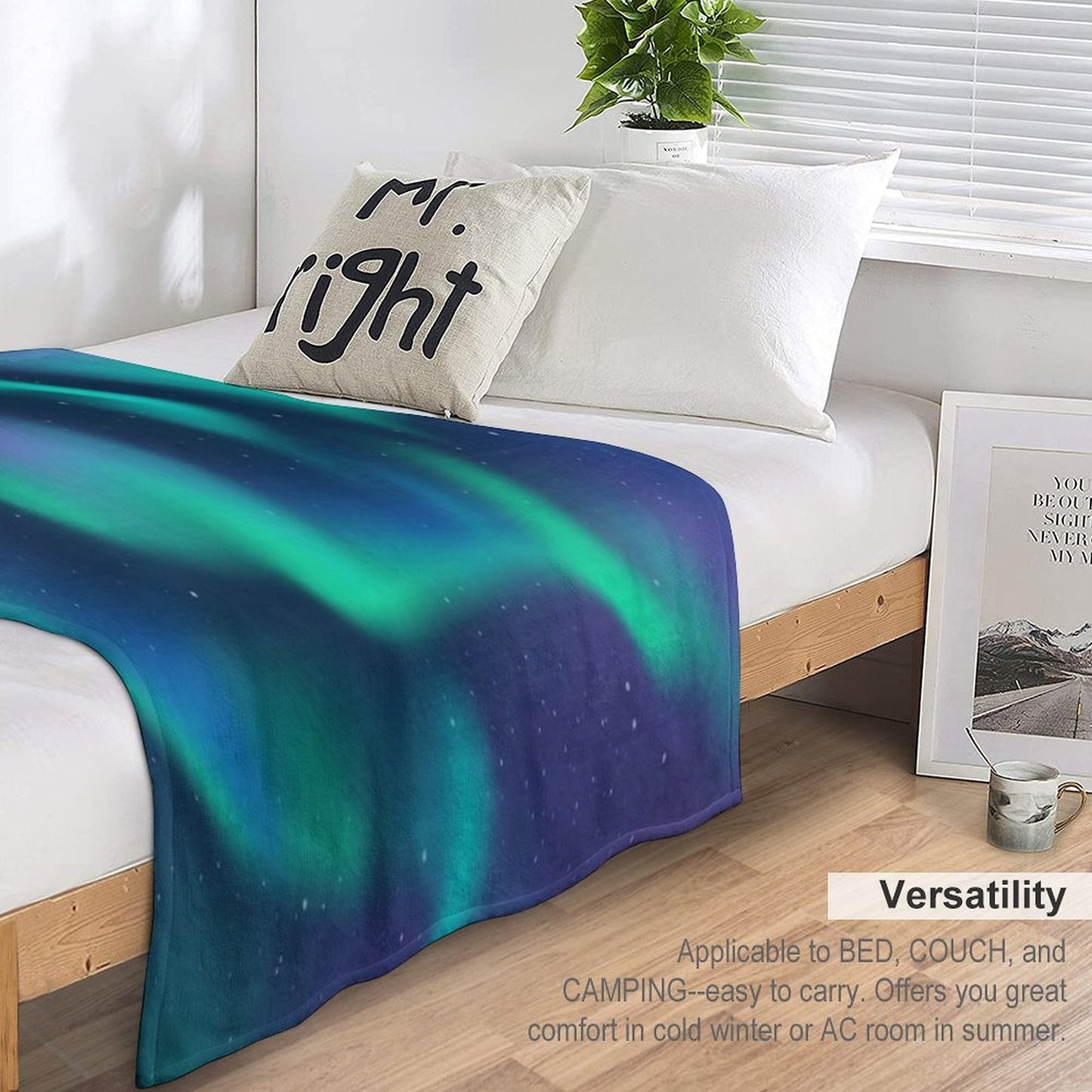 Aurora Borealis Northern Lights Throw Blanket